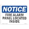 Signmission OSHA Notice, 5" Height, Fire Alarm Panel Located Inside Sign, 7" X 5", Landscape OS-NS-D-57-L-12533 - alternate 1